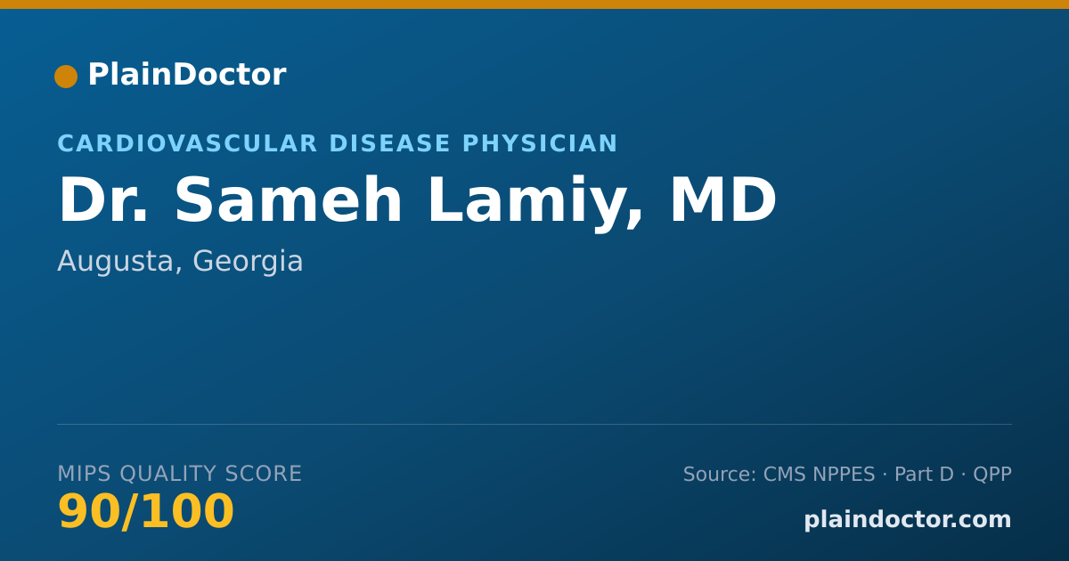 Shareable card for Sameh Lamiy, MD - Cardiovascular Disease Physician, Augusta, GA