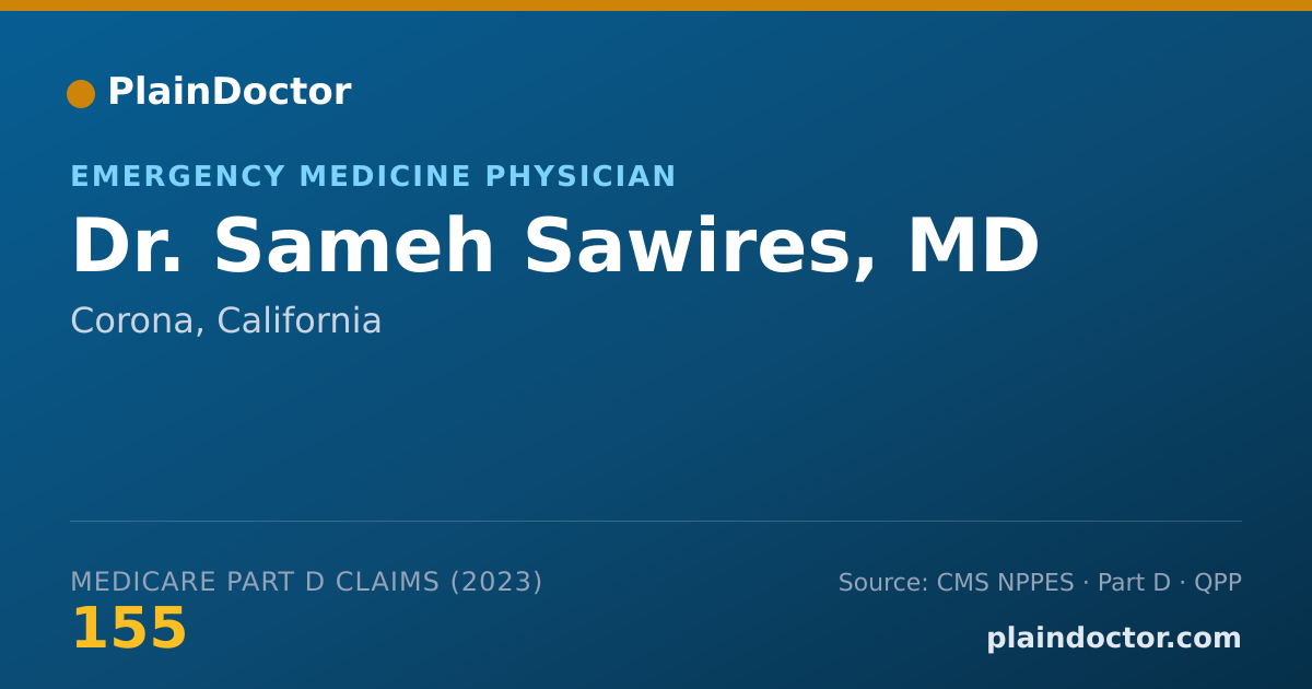 Shareable card for Sameh Sawires, MD - Emergency Medicine Physician, Corona, CA