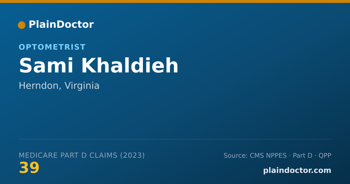 Shareable card for Sami Khaldieh - Optometrist, Herndon, VA