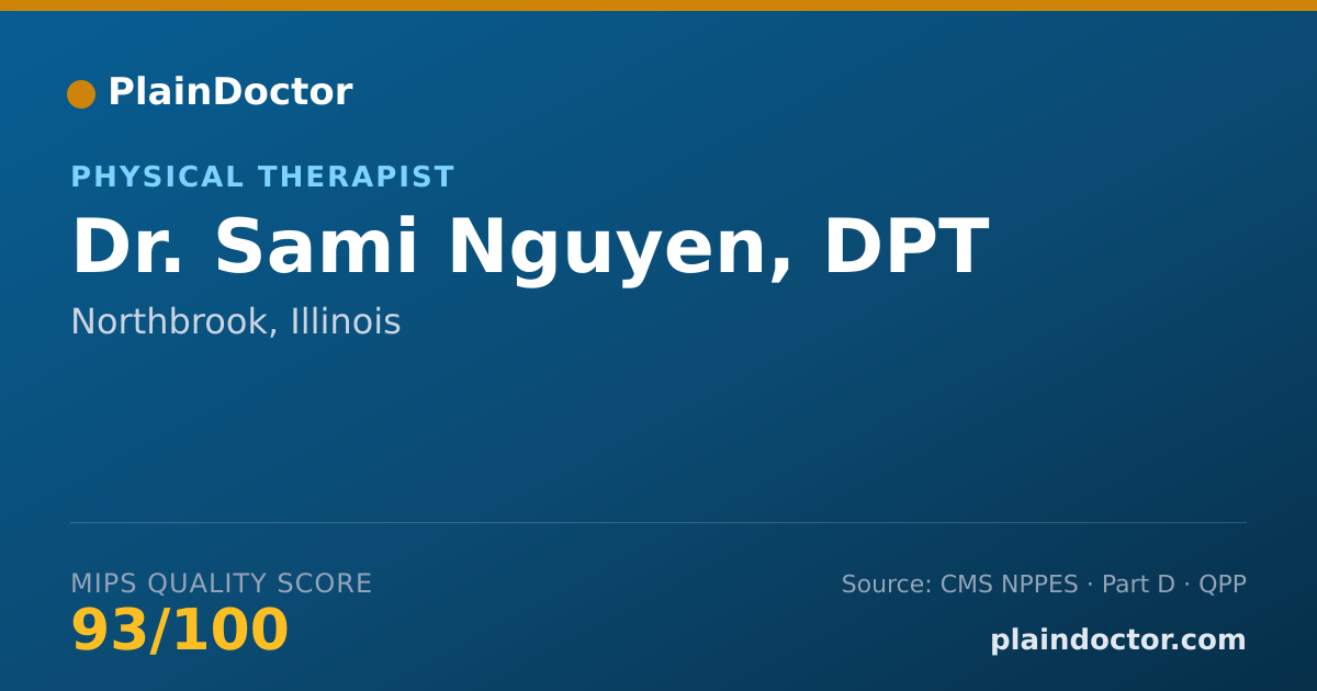 Shareable card for Sami Nguyen, DPT - Physical Therapist, Northbrook, IL