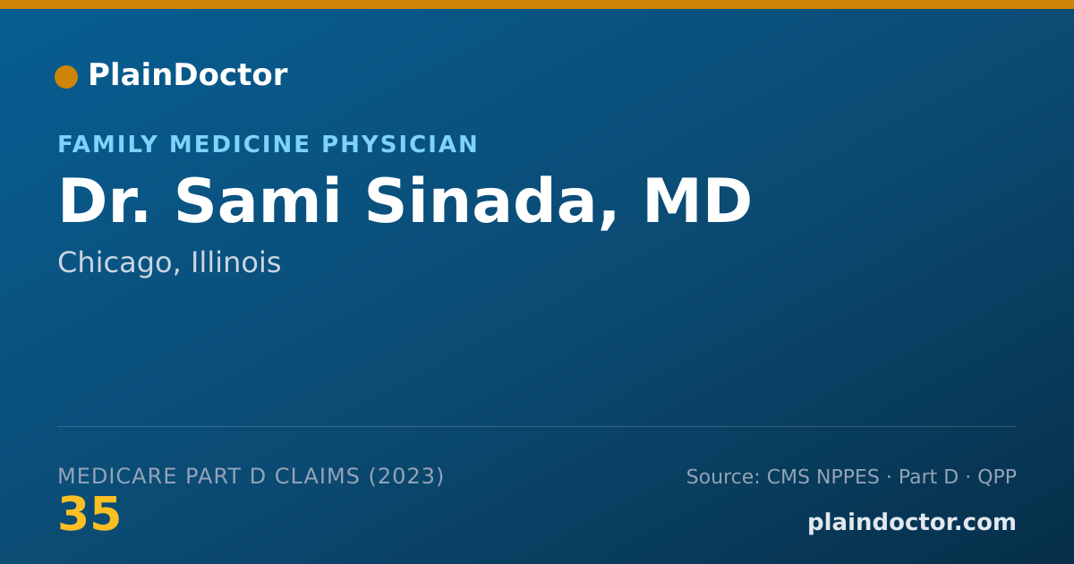 Shareable card for Sami Sinada, MD - Family Medicine Physician, Chicago, IL