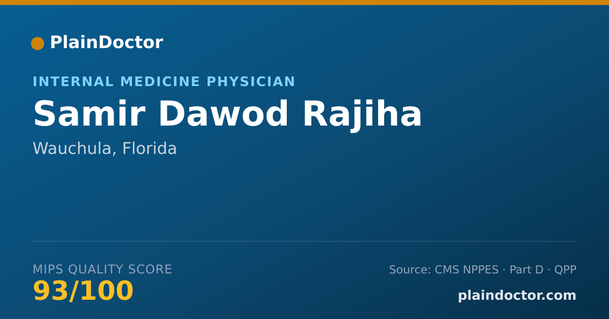 Shareable card for Samir Dawod Rajiha - Internal Medicine Physician, Wauchula, FL