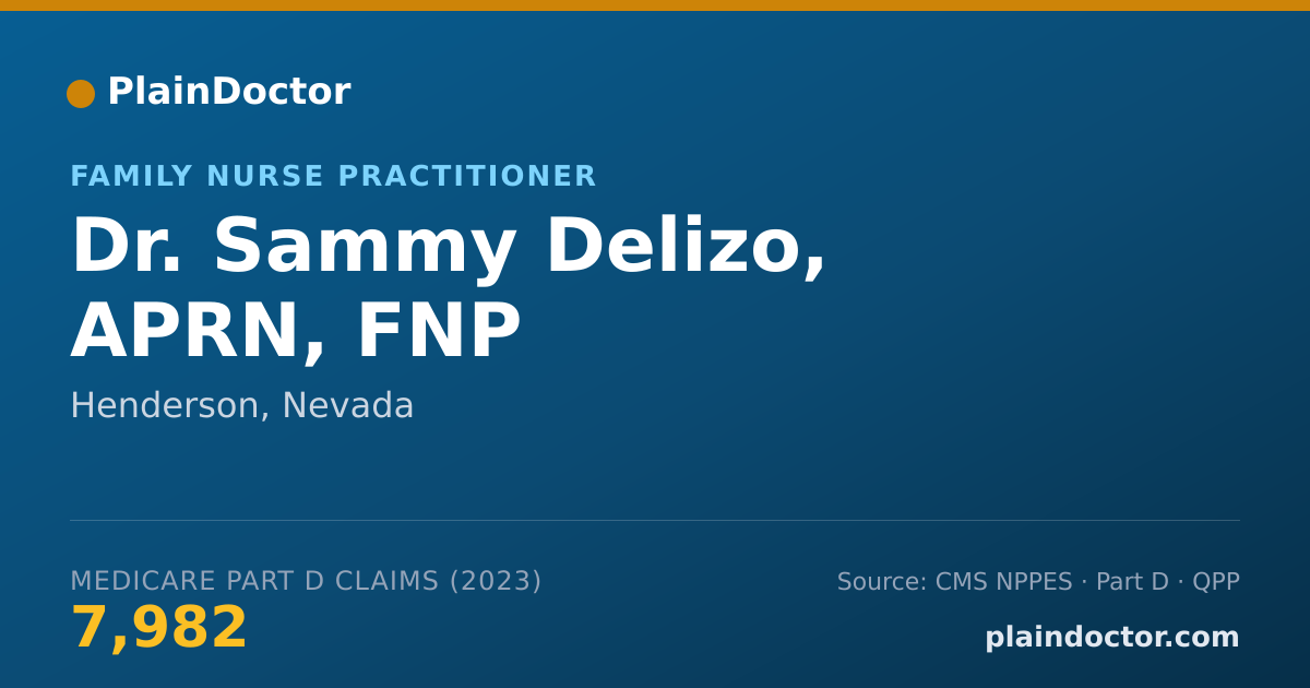Shareable card for Sammy Delizo, APRN, FNP - Family Nurse Practitioner, Henderson, NV