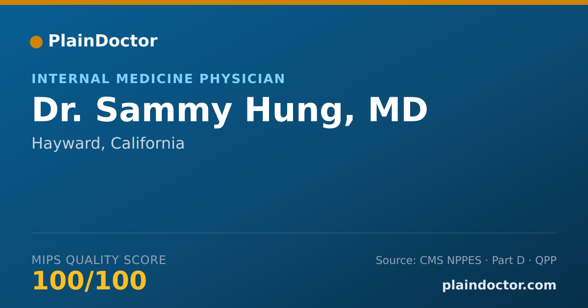 Shareable card for Sammy Hung, MD - Internal Medicine Physician, Hayward, CA