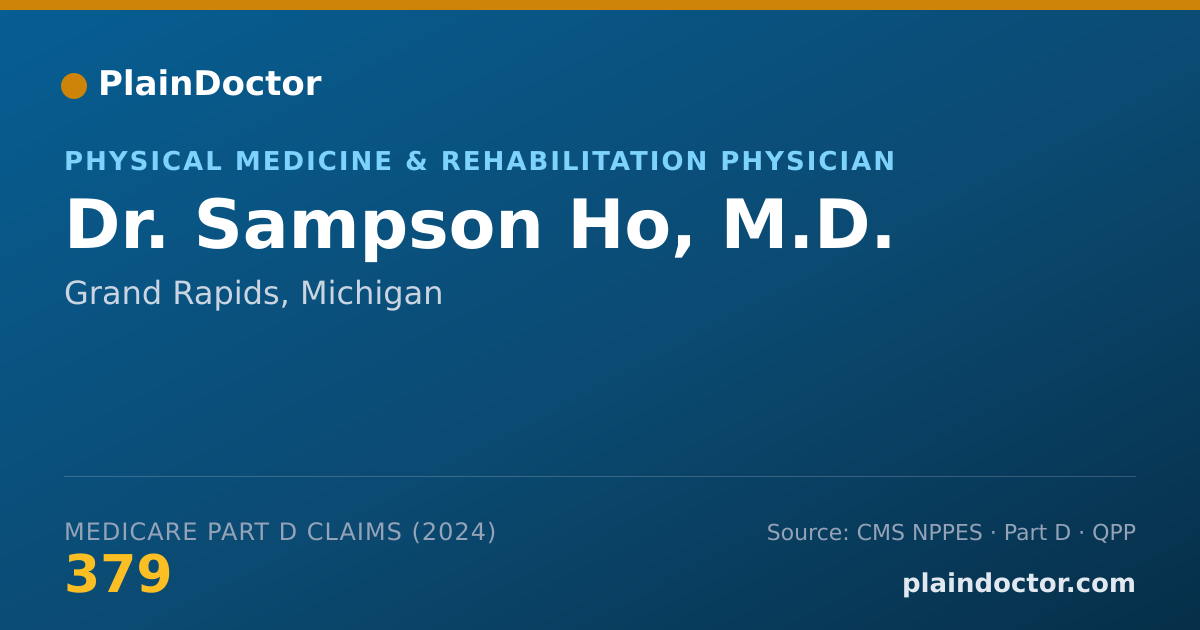 Shareable card for Sampson Ho, M.D. - Physical Medicine & Rehabilitation Physician, Grand Rapids, MI