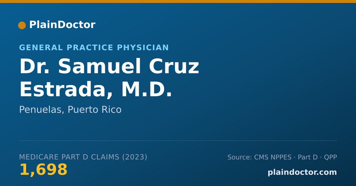 Shareable card for Samuel Cruz Estrada, M.D. - General Practice Physician, Penuelas, PR