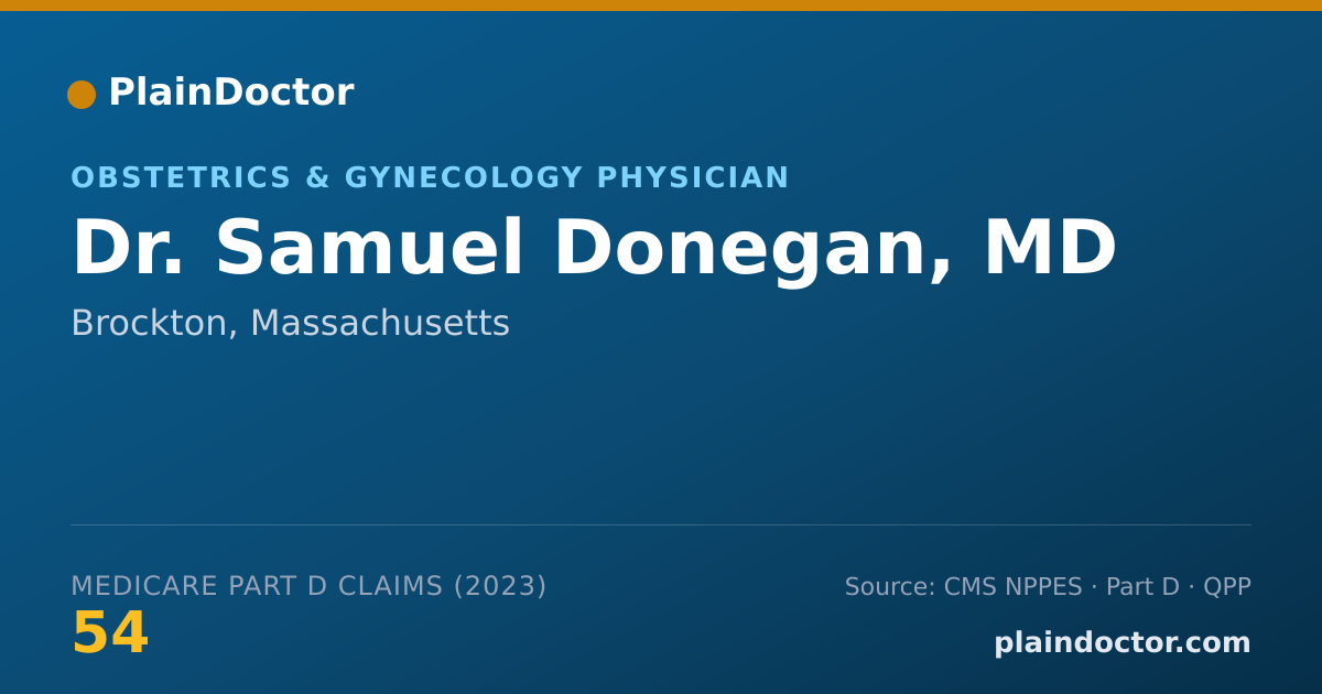 Shareable card for Samuel Donegan, MD - Obstetrics & Gynecology Physician, Brockton, MA