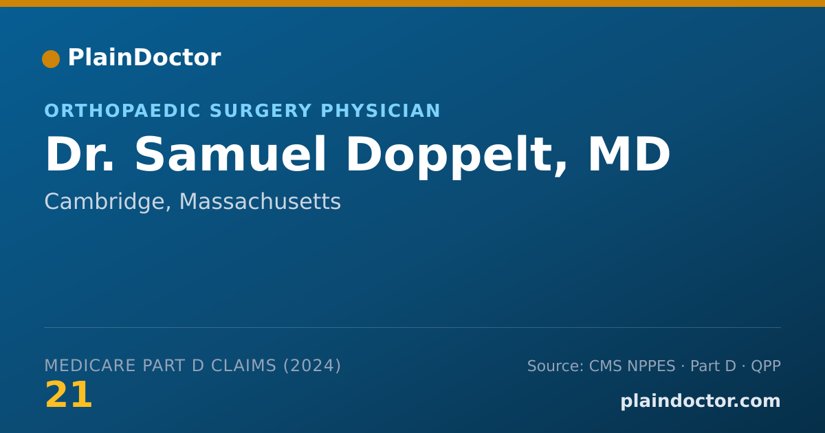 Shareable card for Samuel Doppelt, MD - Orthopaedic Surgery Physician, Cambridge, MA