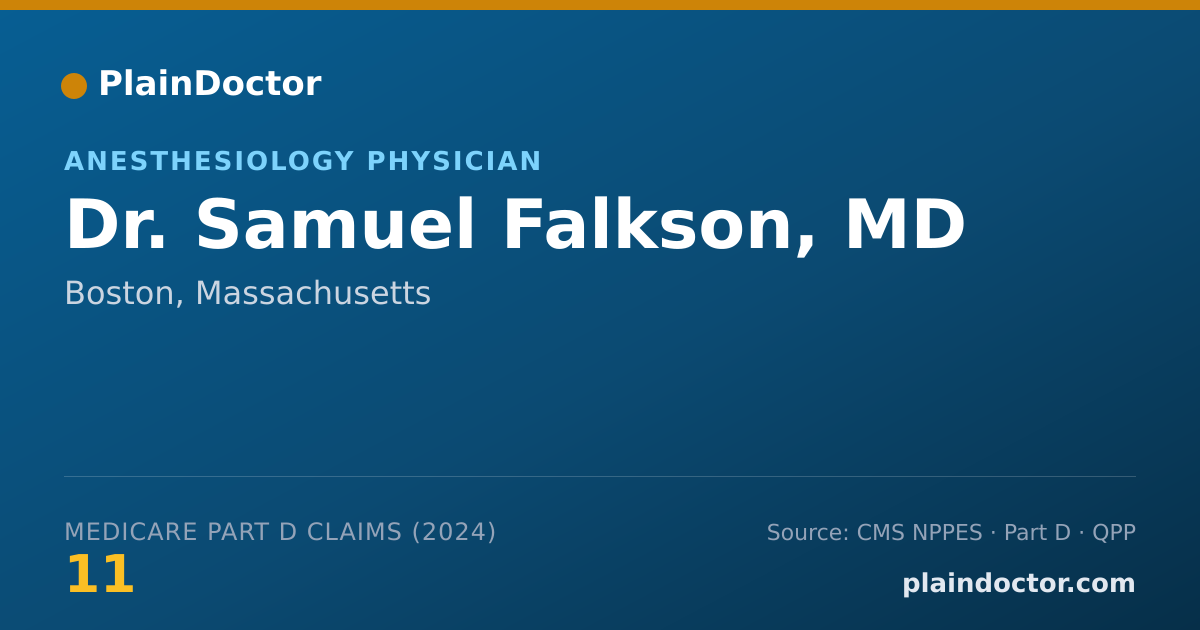 Shareable card for Samuel Falkson, MD - Anesthesiology Physician, Boston, MA
