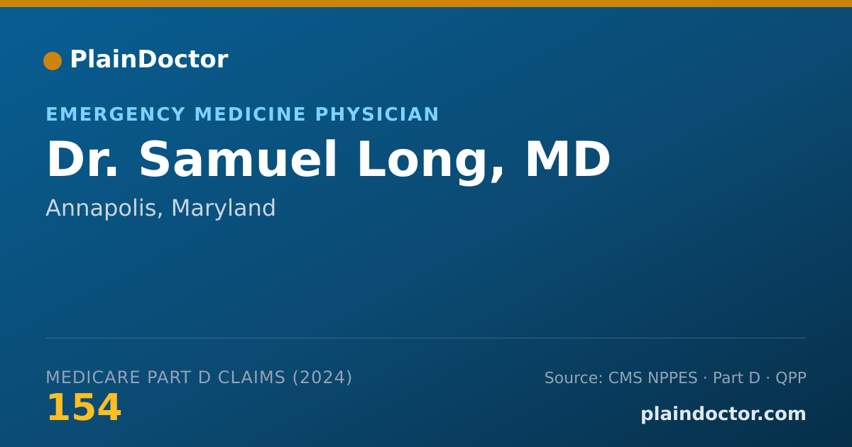 Shareable card for Samuel Long, MD - Student in an Organized Health Care Education/Training Program, Annapolis, MD