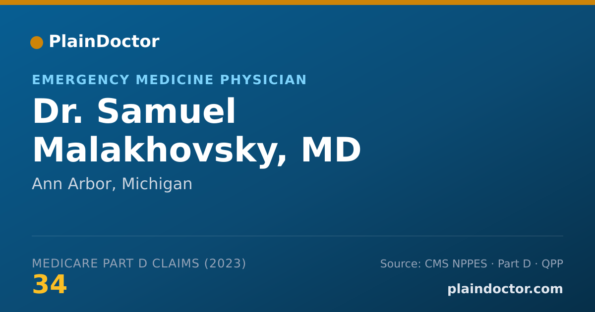 Shareable card for Samuel Malakhovsky, MD - Emergency Medicine Physician, Ann Arbor, MI