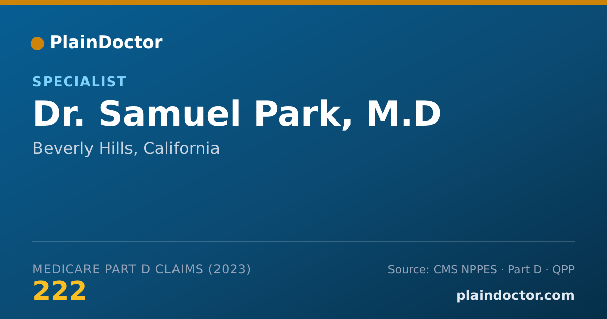Shareable card for Samuel Park, M.D - Specialist, Beverly Hills, CA