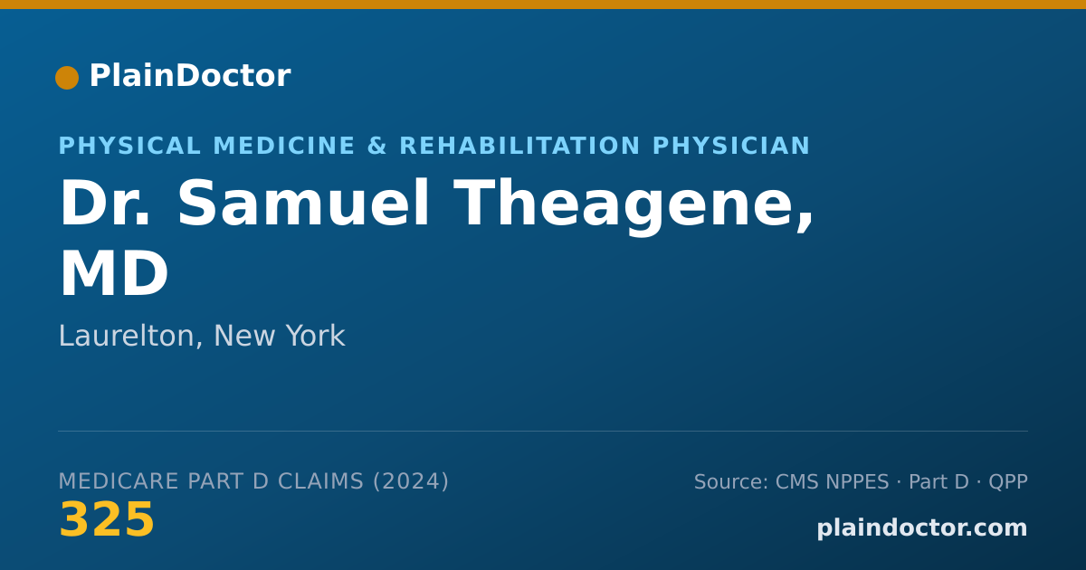 Shareable card for Samuel Theagene, MD - Physical Medicine & Rehabilitation Physician, Laurelton, NY
