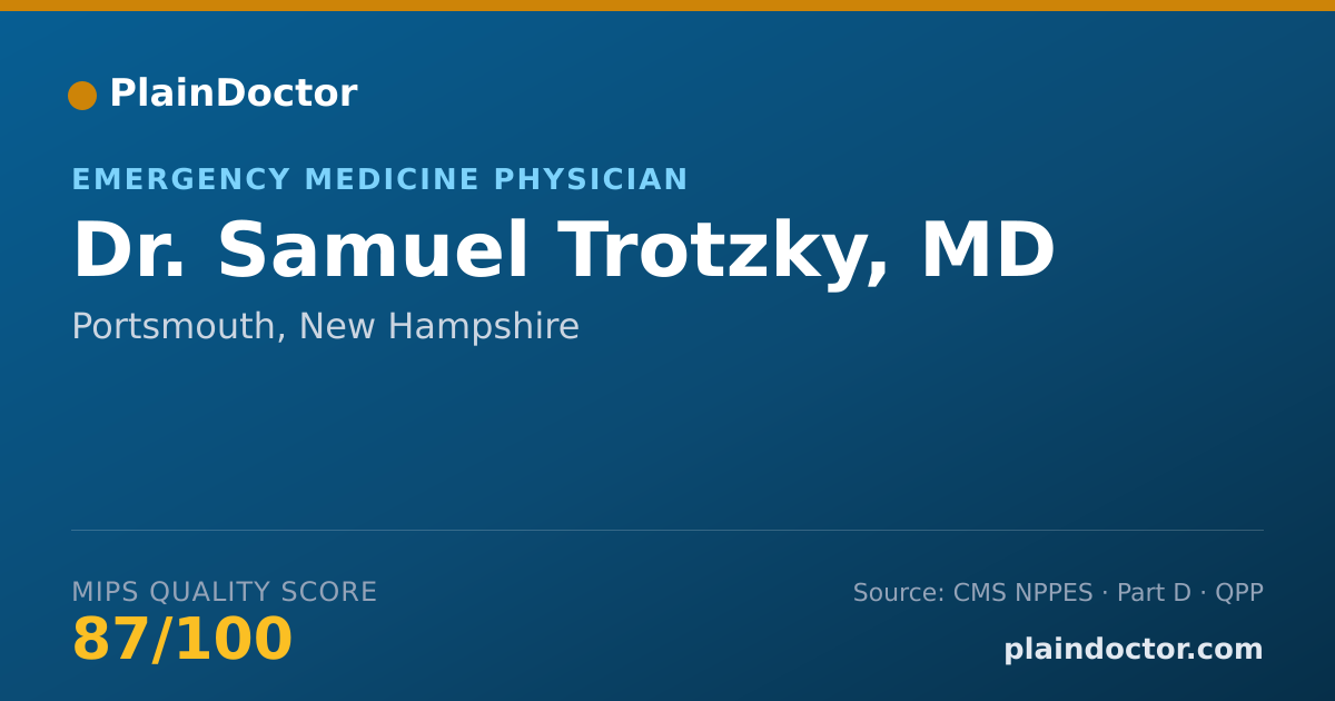 Shareable card for Samuel Trotzky, MD - Emergency Medicine Physician, Portsmouth, NH