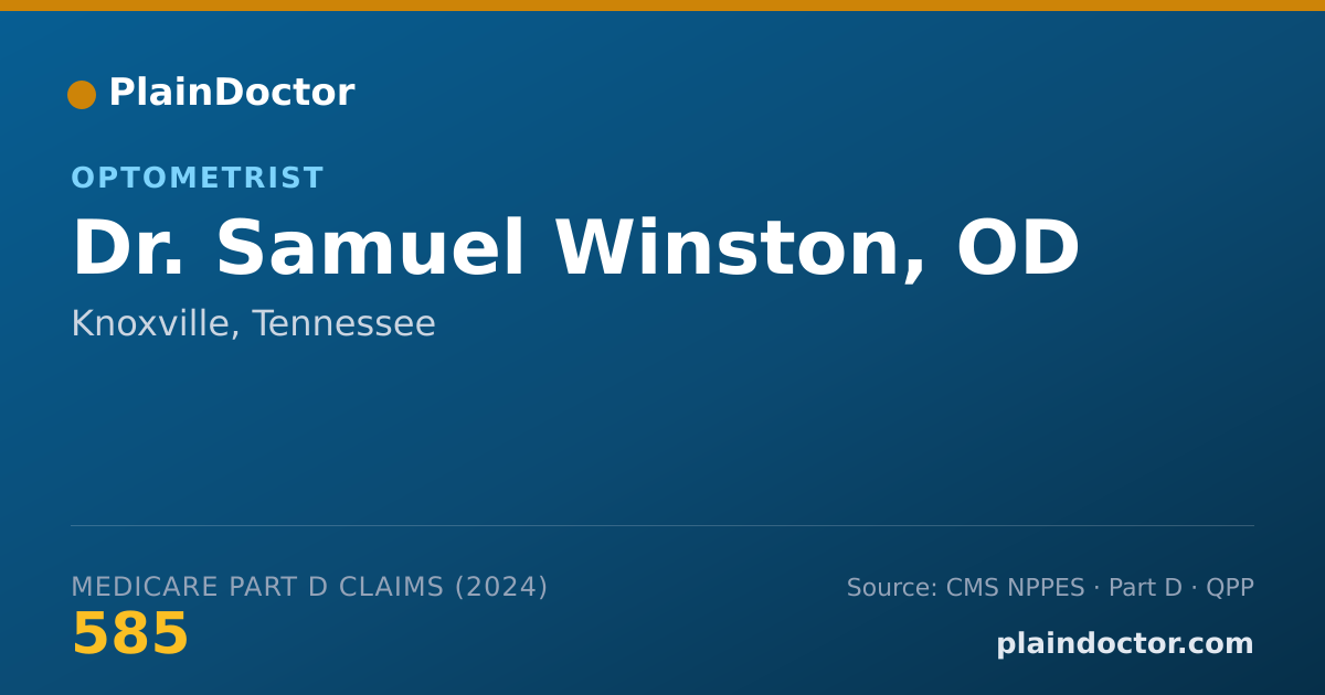 Shareable card for Samuel Winston, OD - Optometrist, Knoxville, TN