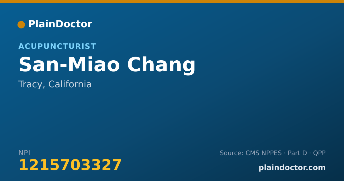 Shareable card for San-Miao Chang - Acupuncturist, Tracy, CA