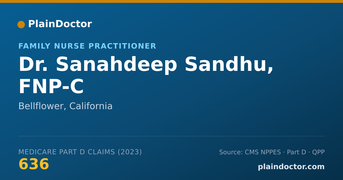 Shareable card for Sanahdeep Sandhu, FNP-C - Family Nurse Practitioner, Bellflower, CA