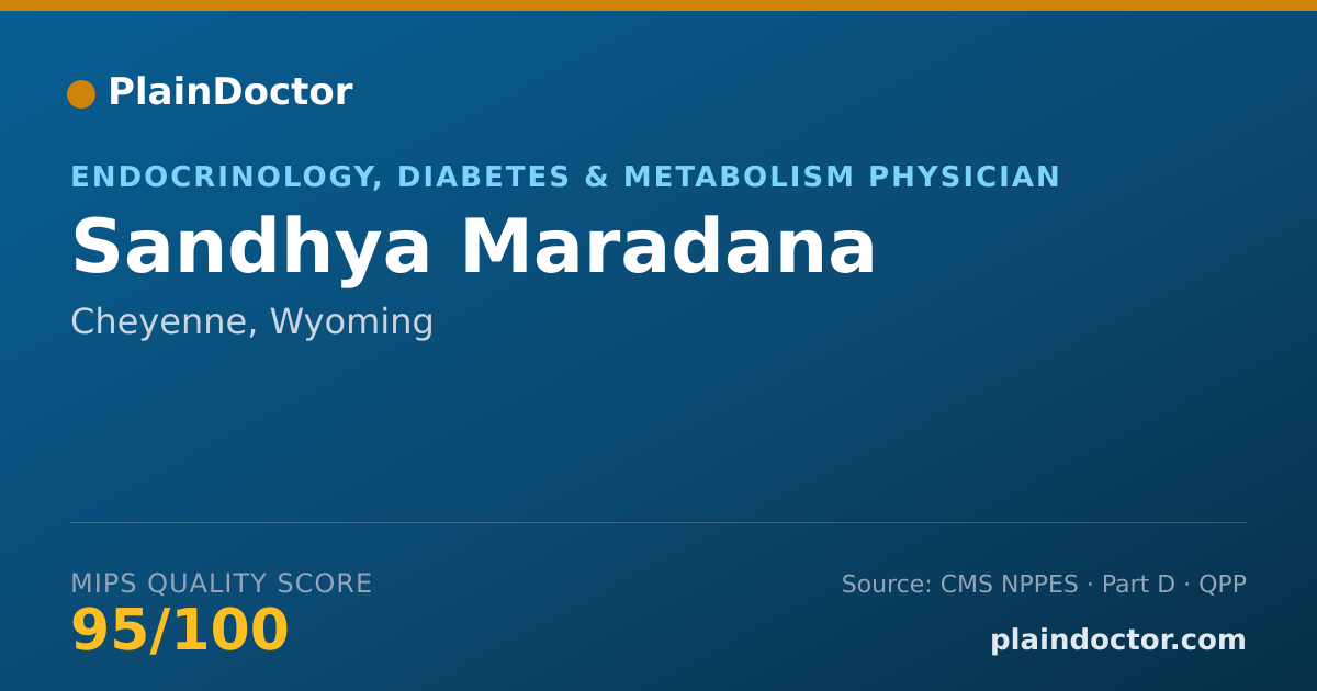 Shareable card for Sandhya Maradana - Internal Medicine Physician, Cheyenne, WY