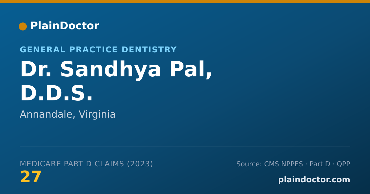 Shareable card for Sandhya Pal, D.D.S. - General Practice Dentistry, Annandale, VA