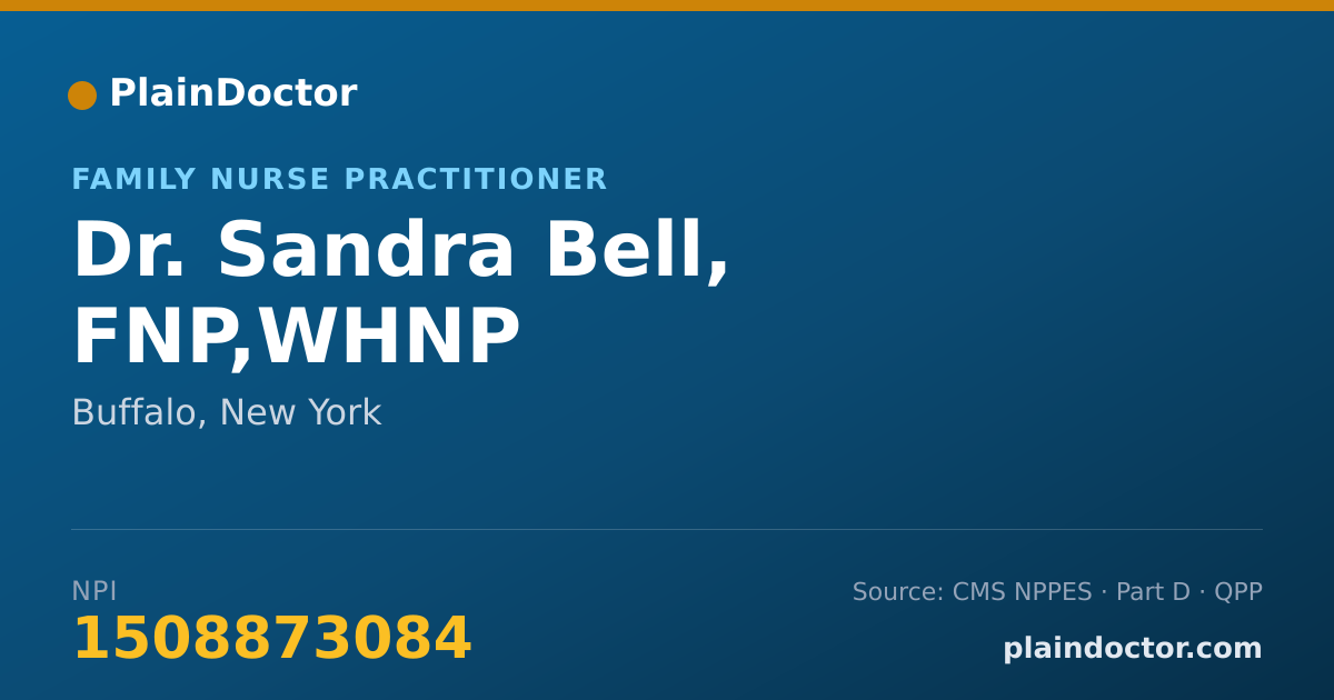 Shareable card for Sandra Bell, FNP,WHNP - Family Nurse Practitioner, Buffalo, NY