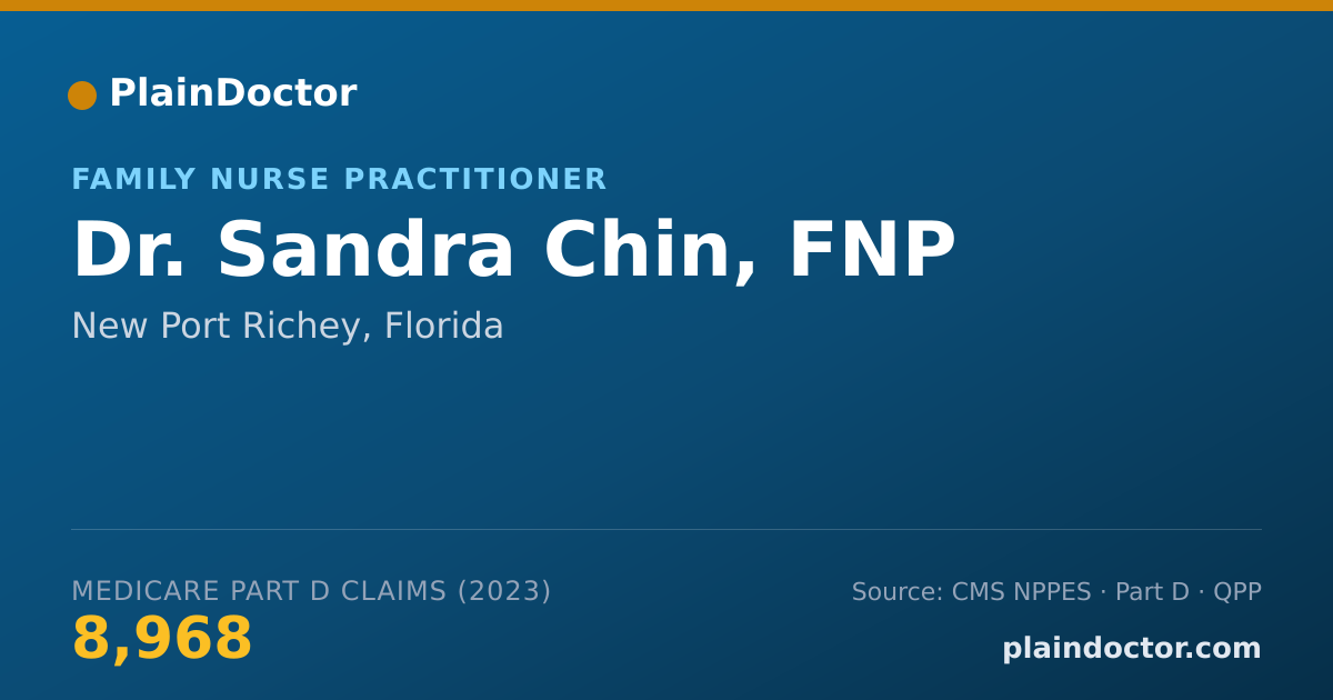 Shareable card for Sandra Chin, FNP - Family Nurse Practitioner, New Port Richey, FL