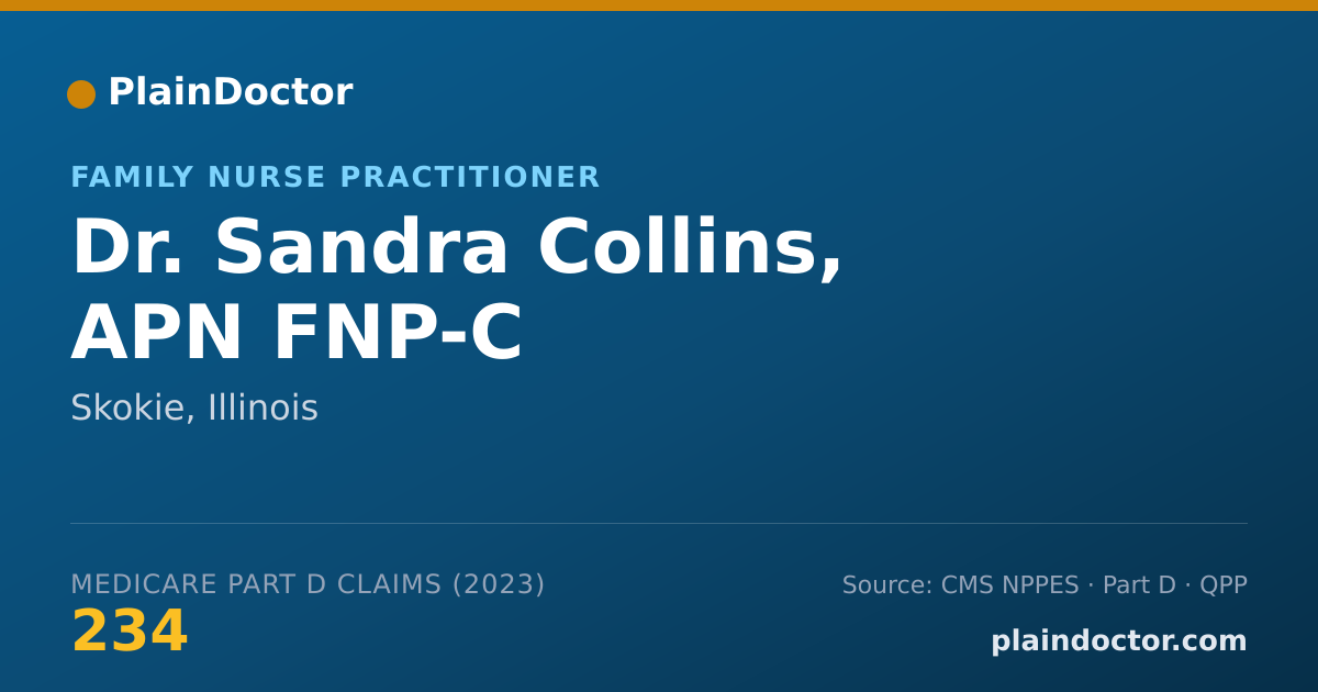 Shareable card for Sandra Collins, APN FNP-C - Family Nurse Practitioner, Skokie, IL