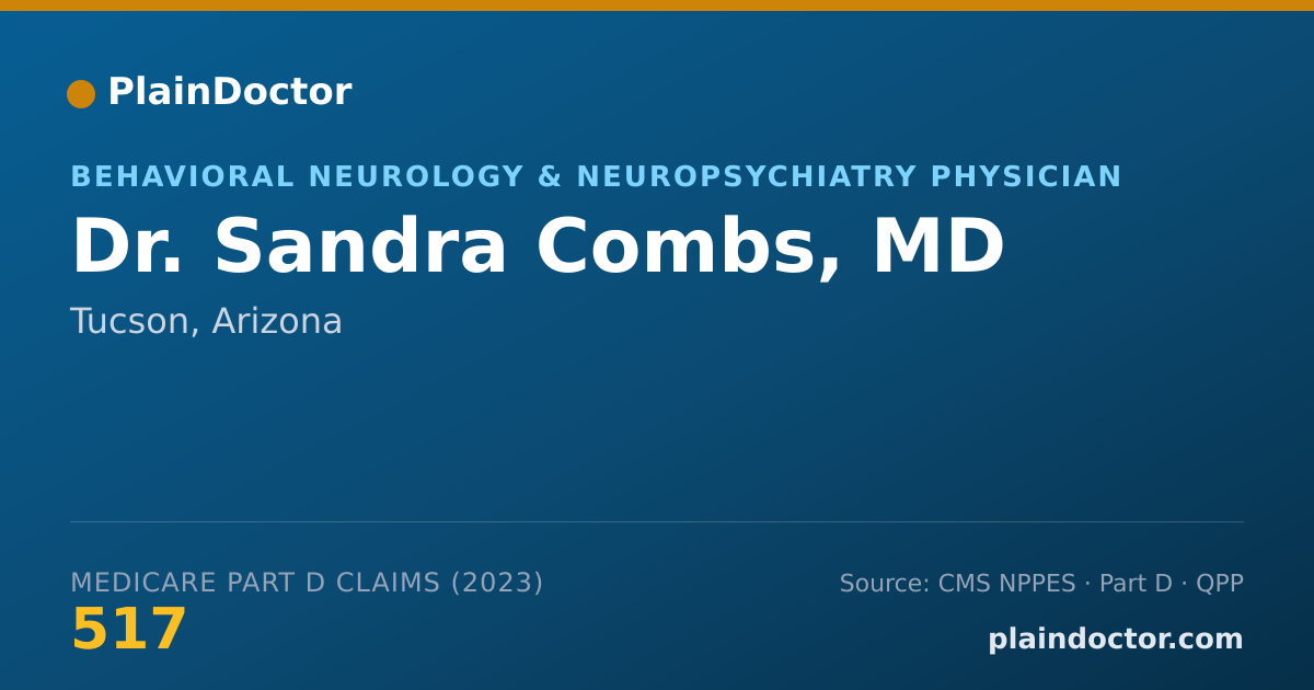 Shareable card for Sandra Combs, MD - Behavioral Neurology & Neuropsychiatry Physician, Tucson, AZ