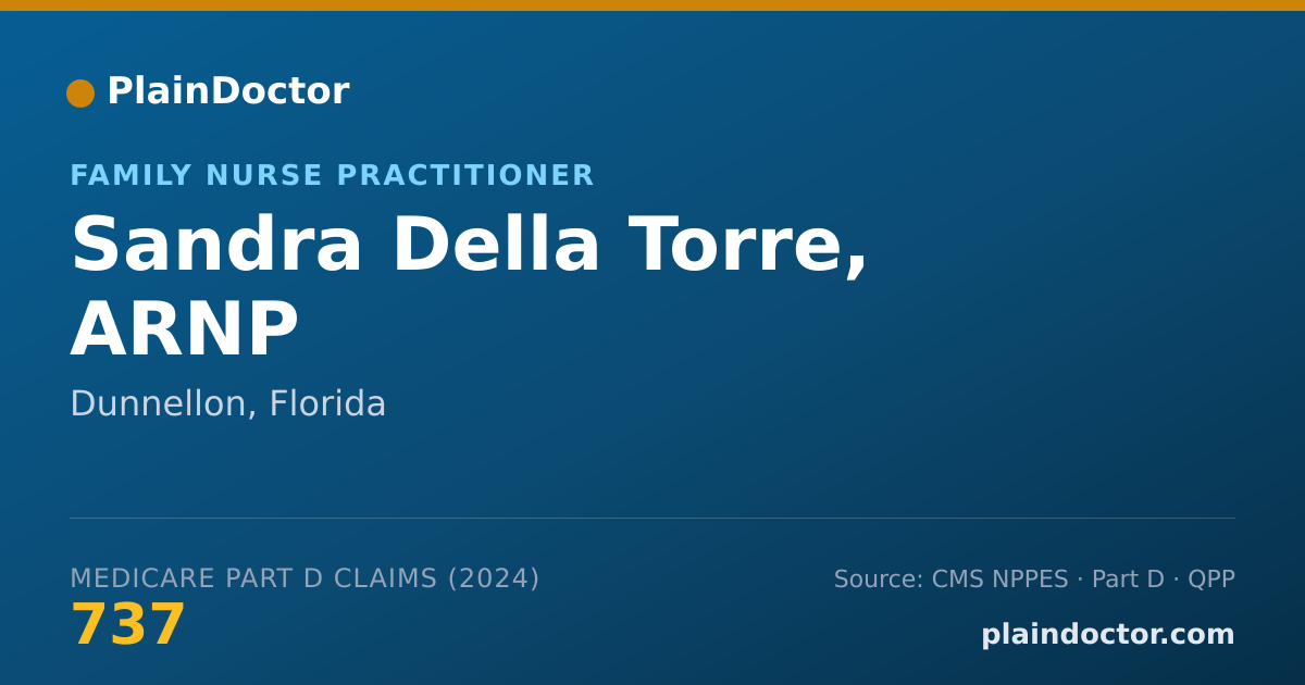 Shareable card for Sandra Della Torre, ARNP - Family Nurse Practitioner, Dunnellon, FL