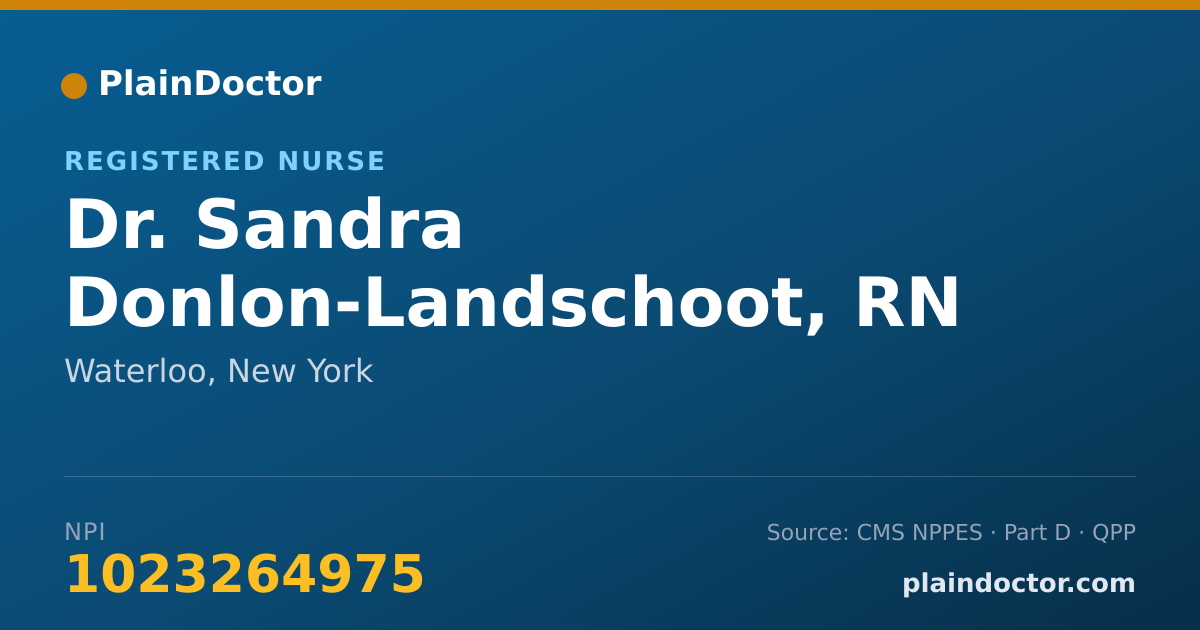 Shareable card for Sandra Donlon-Landschoot, RN - Registered Nurse, Waterloo, NY