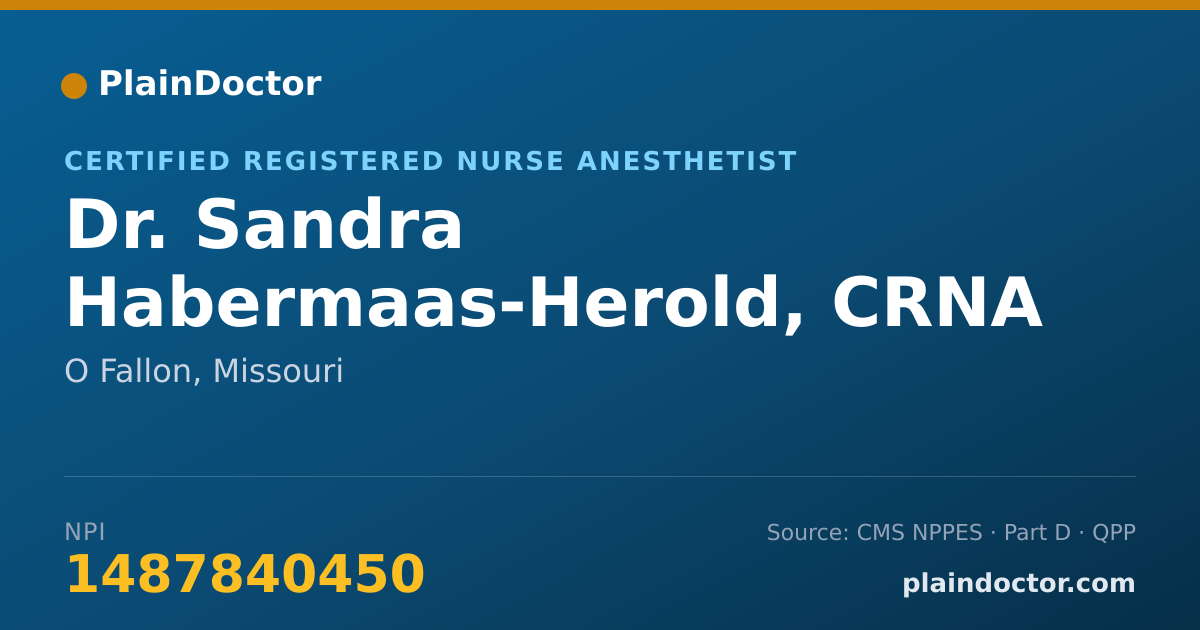 Shareable card for Sandra Habermaas-Herold, CRNA - Certified Registered Nurse Anesthetist, O Fallon, MO