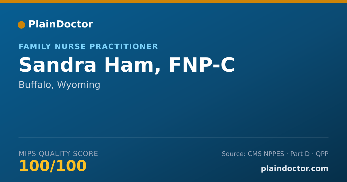 Shareable card for Sandra Ham, FNP-C - Family Nurse Practitioner, Buffalo, WY