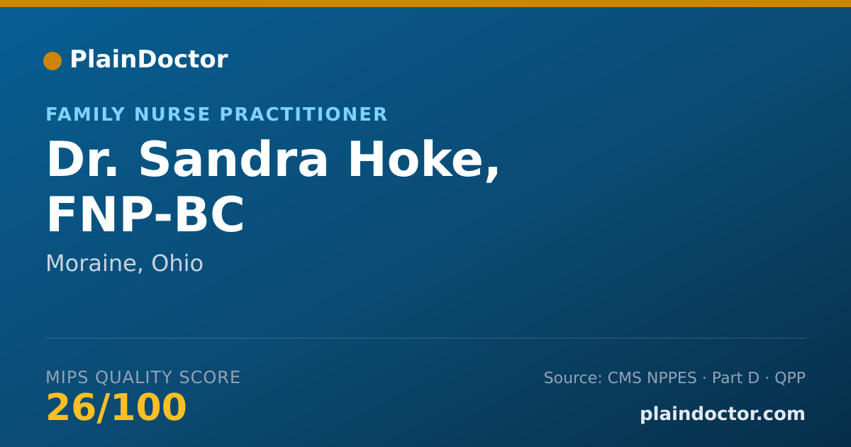 Shareable card for Sandra Hoke, FNP-BC - Family Nurse Practitioner, Moraine, OH