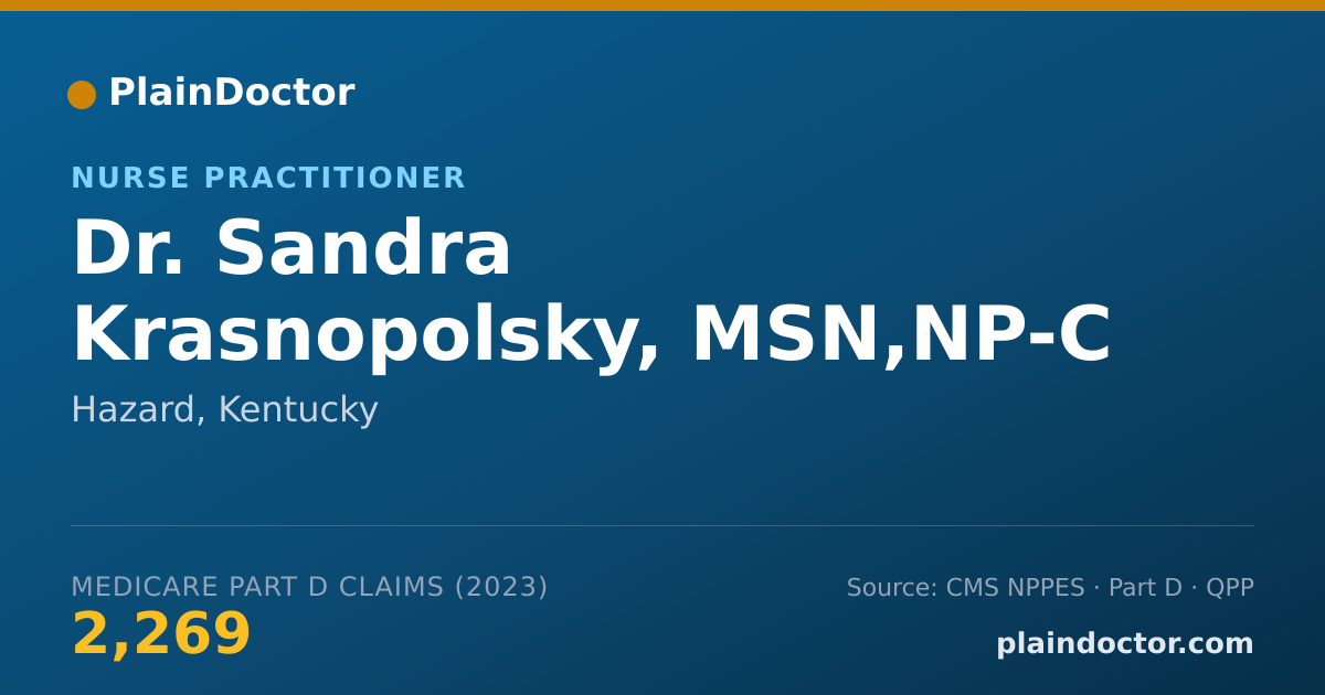 Shareable card for Sandra Krasnopolsky, MSN,NP-C - Nurse Practitioner, Hazard, KY