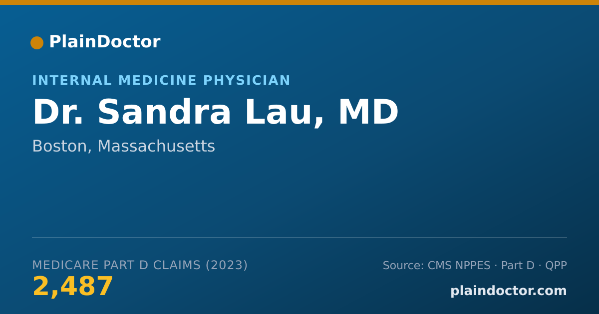 Shareable card for Sandra Lau, MD - Internal Medicine Physician, Boston, MA