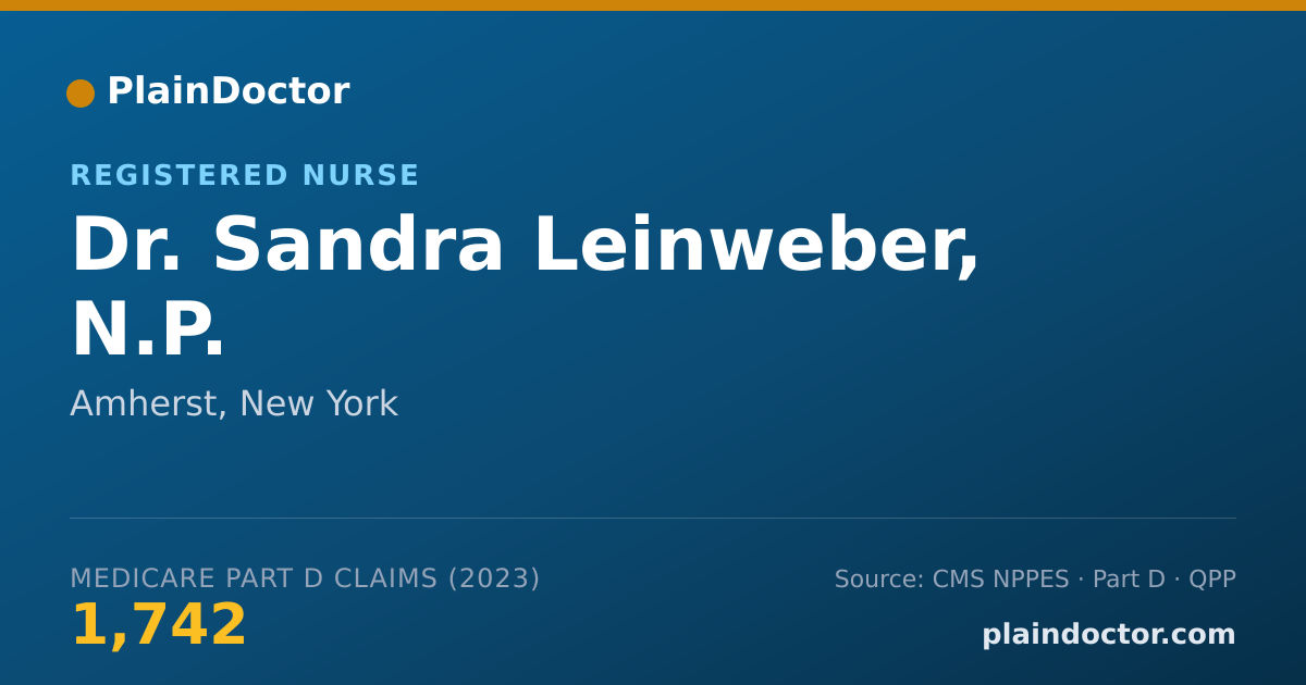Shareable card for Sandra Leinweber, N.P. - Registered Nurse, Amherst, NY