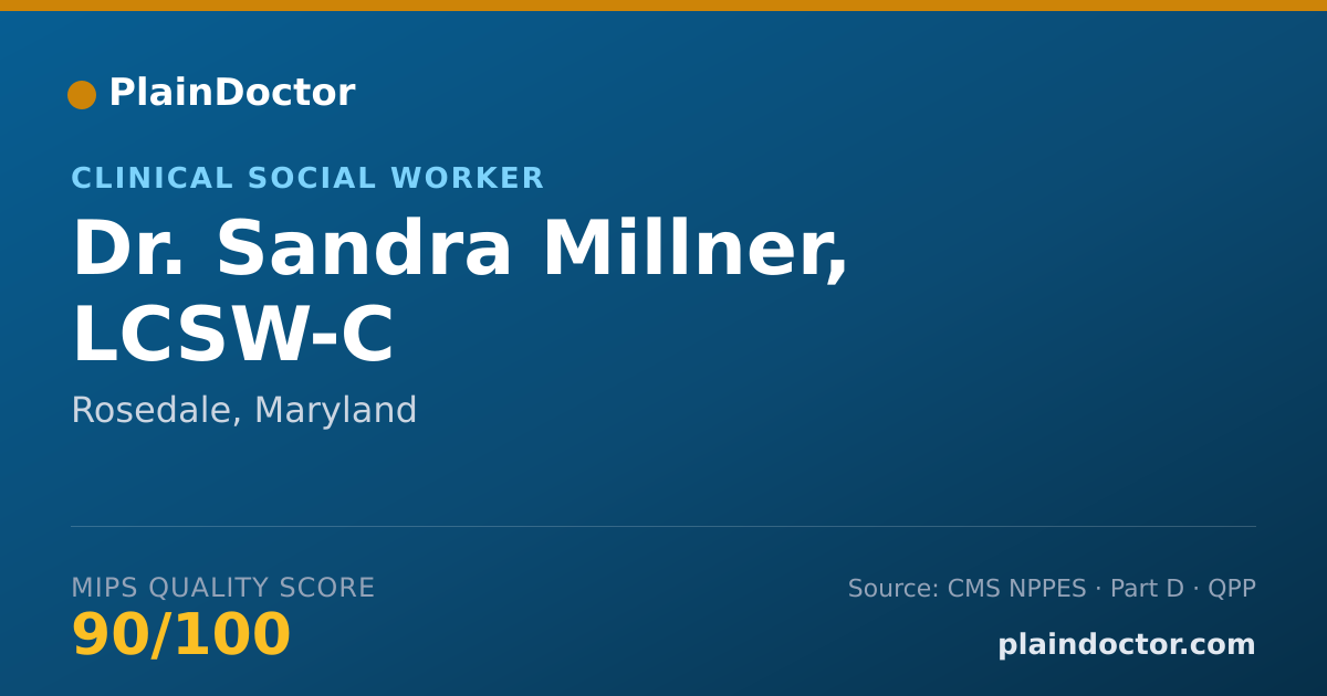 Shareable card for Sandra Millner, LCSW-C - Clinical Social Worker, Rosedale, MD