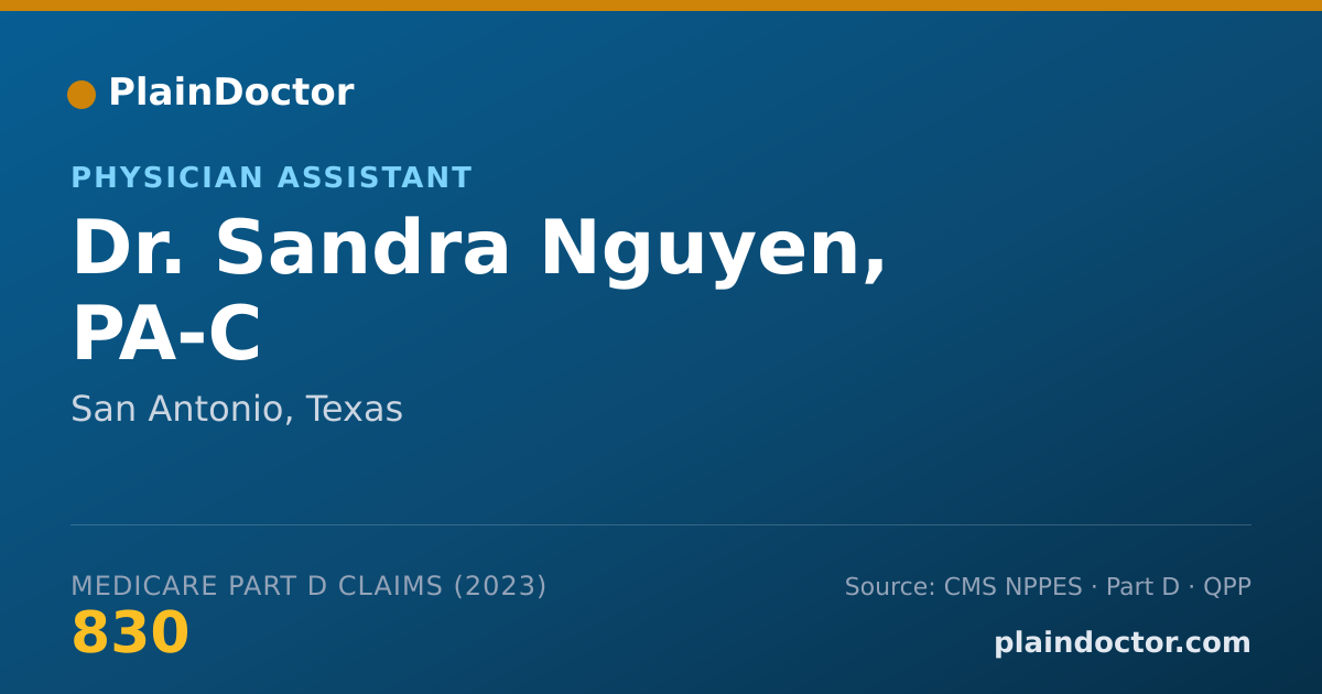 Shareable card for Sandra Nguyen, PA-C - Physician Assistant, San Antonio, TX