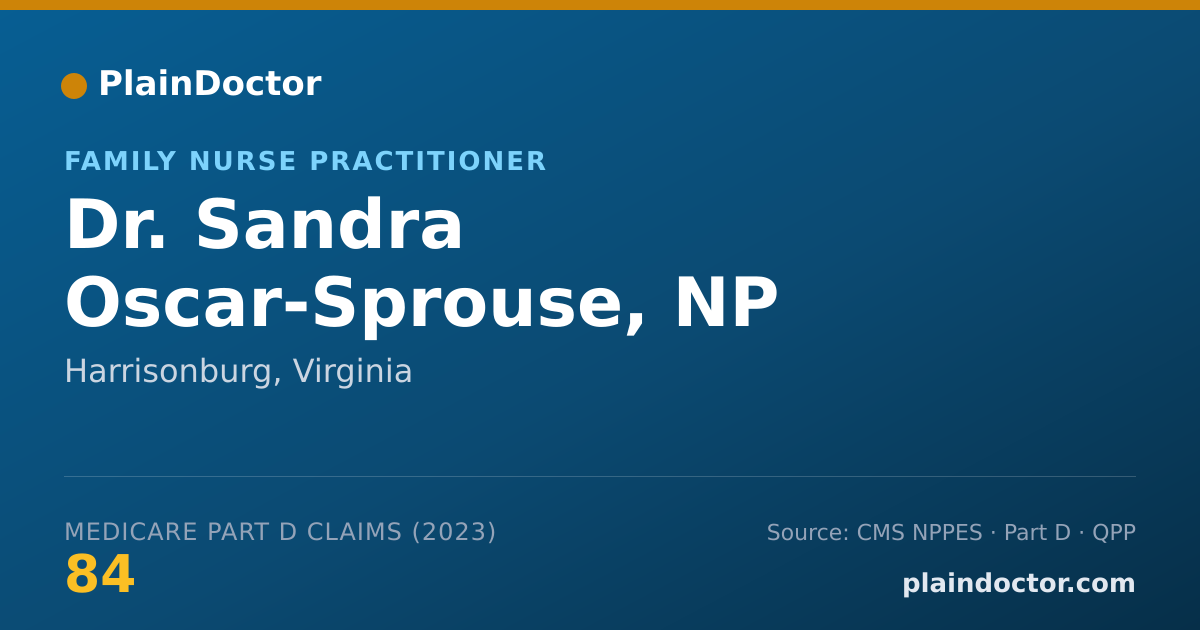 Shareable card for Sandra Oscar-Sprouse, NP - Family Nurse Practitioner, Harrisonburg, VA