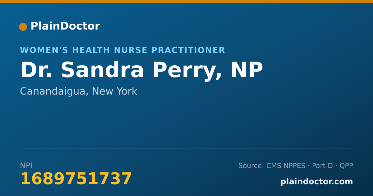 Shareable card for Sandra Perry, NP - Women's Health Nurse Practitioner, Canandaigua, NY