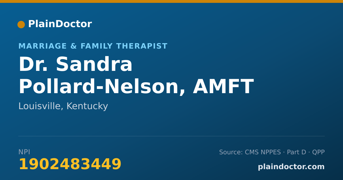 Shareable card for Sandra Pollard-Nelson, AMFT - Marriage & Family Therapist, Louisville, KY