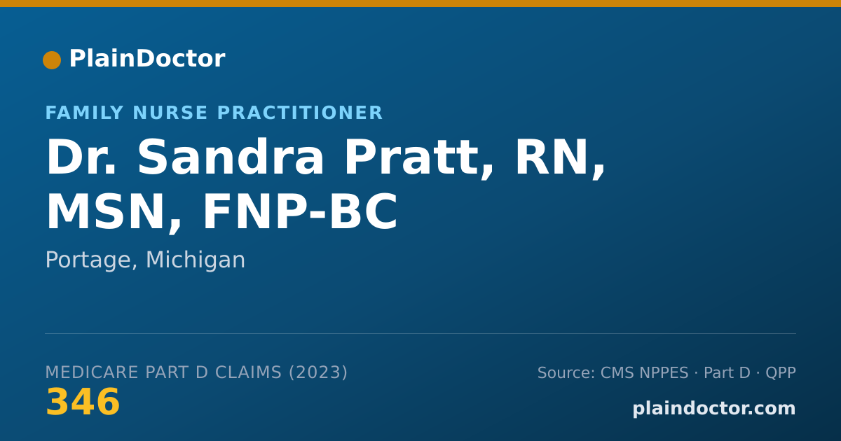 Shareable card for Sandra Pratt, RN, MSN, FNP-BC - Family Nurse Practitioner, Portage, MI