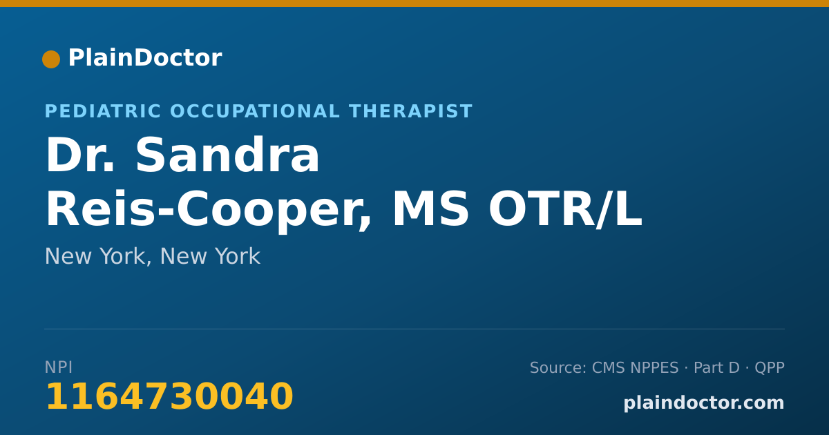 Shareable card for Sandra Reis-Cooper, MS OTR/L - Pediatric Occupational Therapist, New York, NY