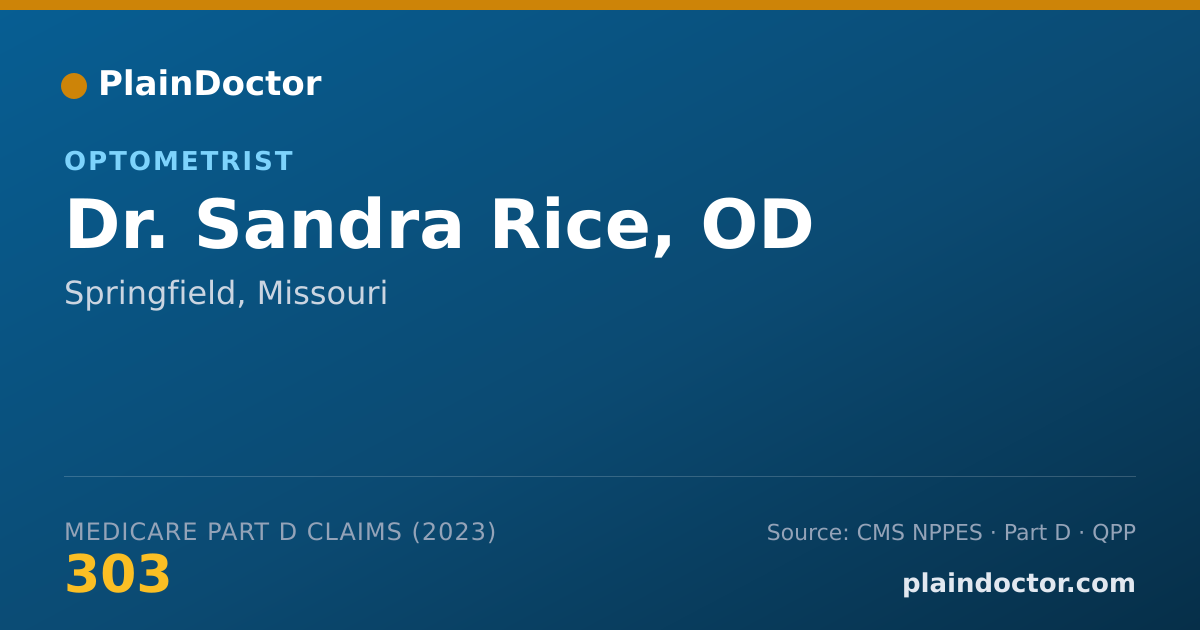 Shareable card for Sandra Rice, OD - Optometrist, Springfield, MO