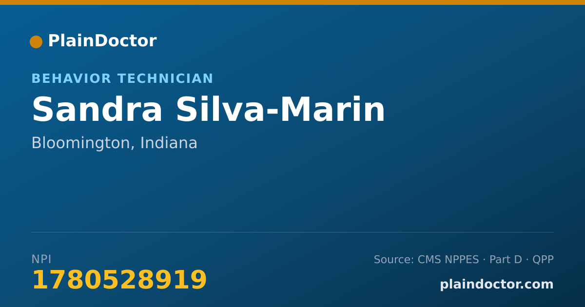 Shareable card for Sandra Silva-Marin - Behavior Technician, Bloomington, IN