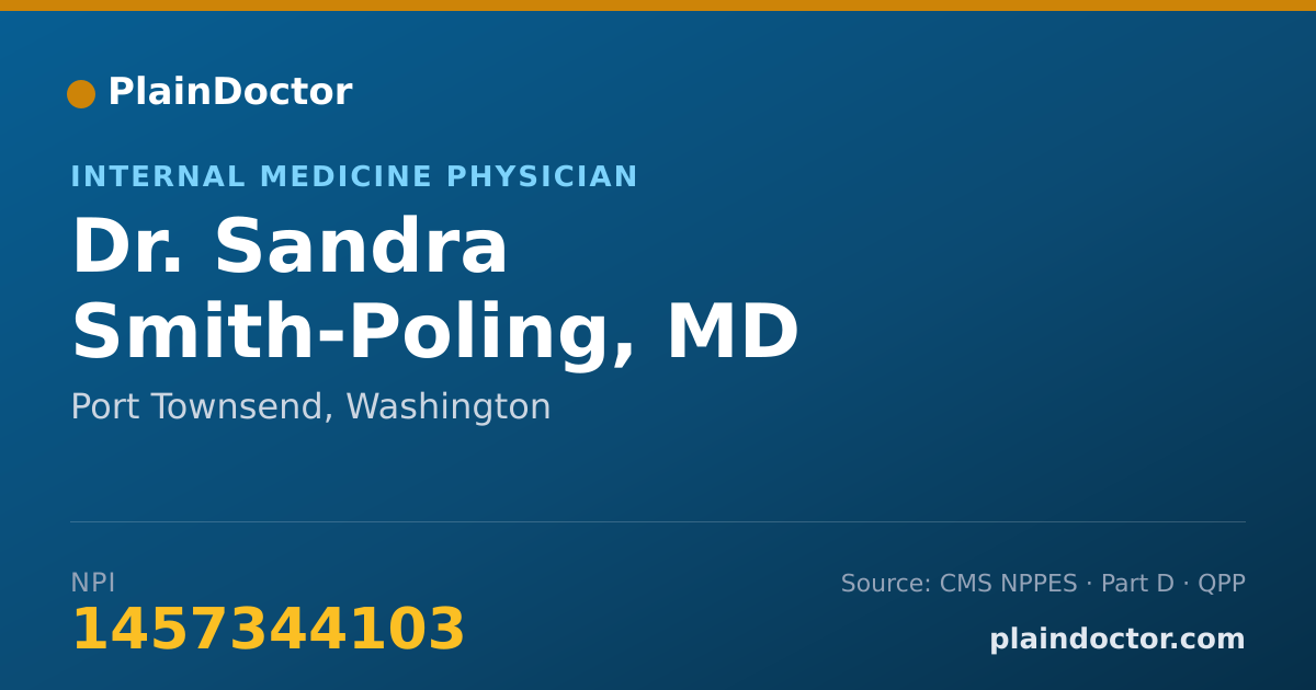 Shareable card for Sandra Smith-Poling, MD - Internal Medicine Physician, Port Townsend, WA