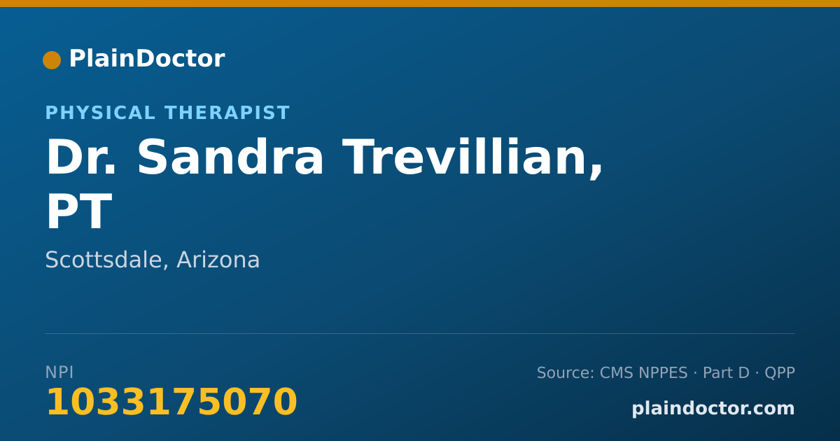 Shareable card for Sandra Trevillian, PT - Physical Therapist, Scottsdale, AZ