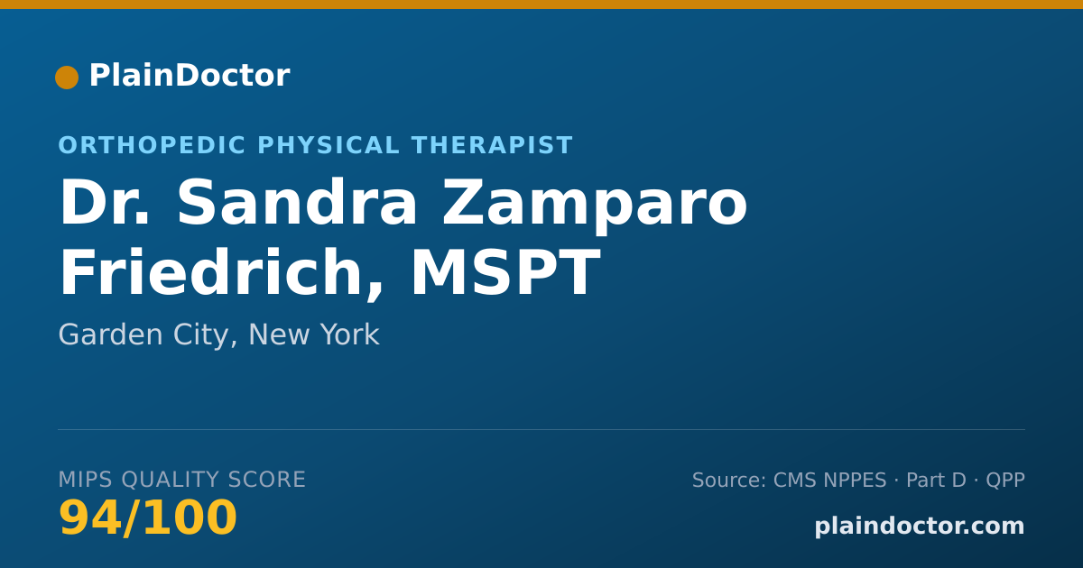 Shareable card for Sandra Zamparo Friedrich, MSPT - Orthopedic Physical Therapist, Garden City, NY