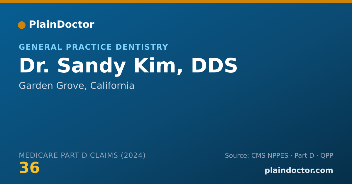 Shareable card for Sandy Kim, DDS - General Practice Dentistry, Garden Grove, CA
