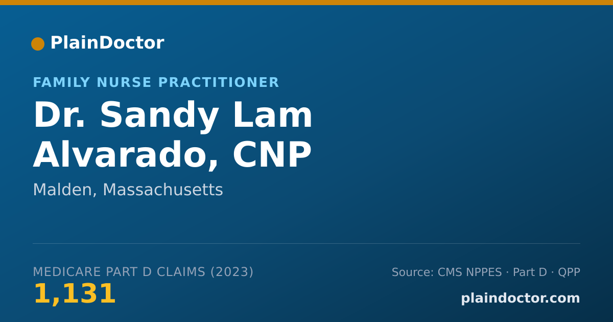 Shareable card for Sandy Lam Alvarado, CNP - Family Nurse Practitioner, Malden, MA