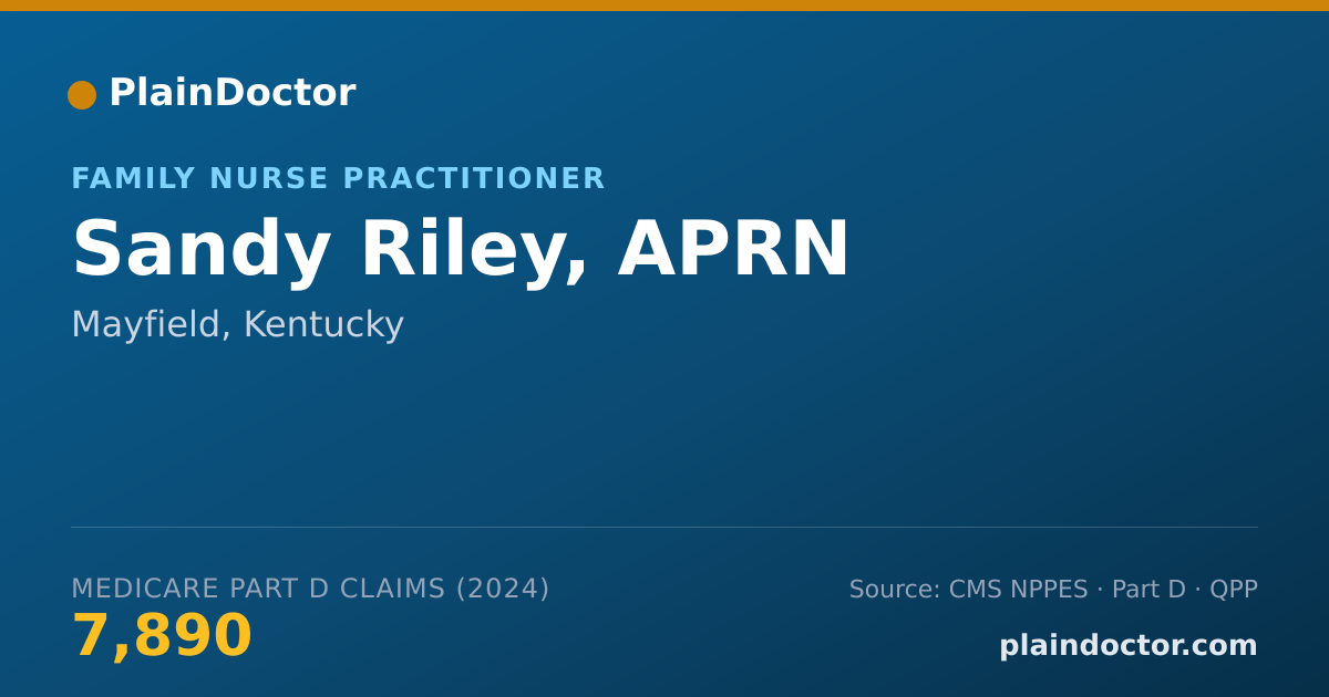 Shareable card for Sandy Riley, APRN - Family Nurse Practitioner, Mayfield, KY